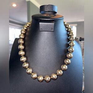 Chunky Gold Bead Necklace
